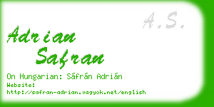 adrian safran business card